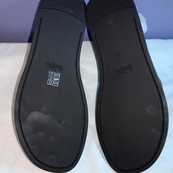 Coach gladiator Flat Sandals Sz 5.5B leather New dust bag - Picture 4 of 7